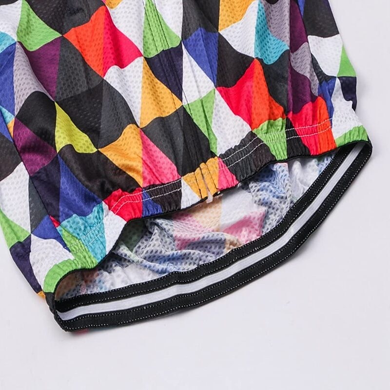 Men's Cycling Jersey Short Sleeve Fall Bike Jersey Top with 3 Rear Pockets Mountain Bike MTB Road Bike Cycling Breathable Quick Dry Front Zipper Back Pocket Red / Green Purple Green Rainbow Plaid 2025 - $28.99 –P10