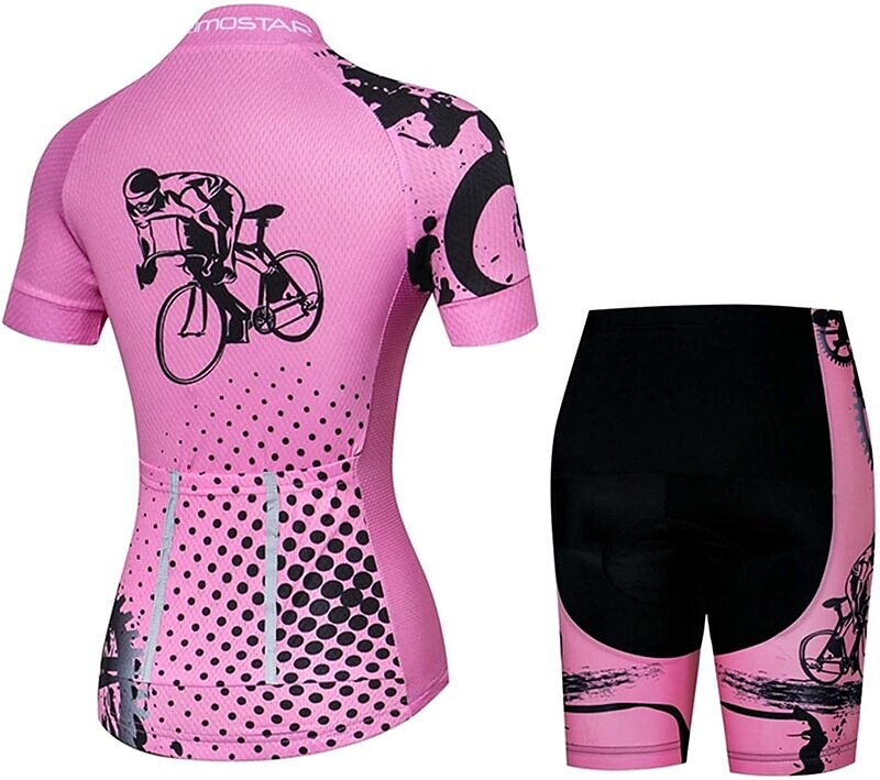 Naisten Pyöräily jersey ja shortsit Lyhythihainen Maastopyöräily Maantiepyöräily Keltainen Punainen Sininen Kuvitettu Vaihde Pyörä Hengittävä Nopea kuivuminen Ultraviolettisäteilyn kestävä Spandex 2025 - $33.59 –P2