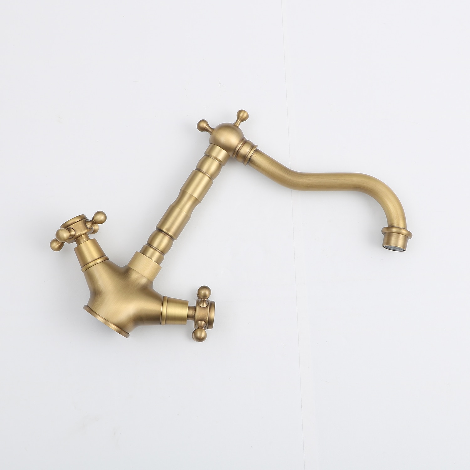 rubinetto da cucina monocomando rubinetto da cucina in ottone antico monoforo girevole / arco alto/alto, rubinetto da cucina in ottone antico/cod con linee di alimentazione / regolabile su acqua del 2025 a $80.99 –P2