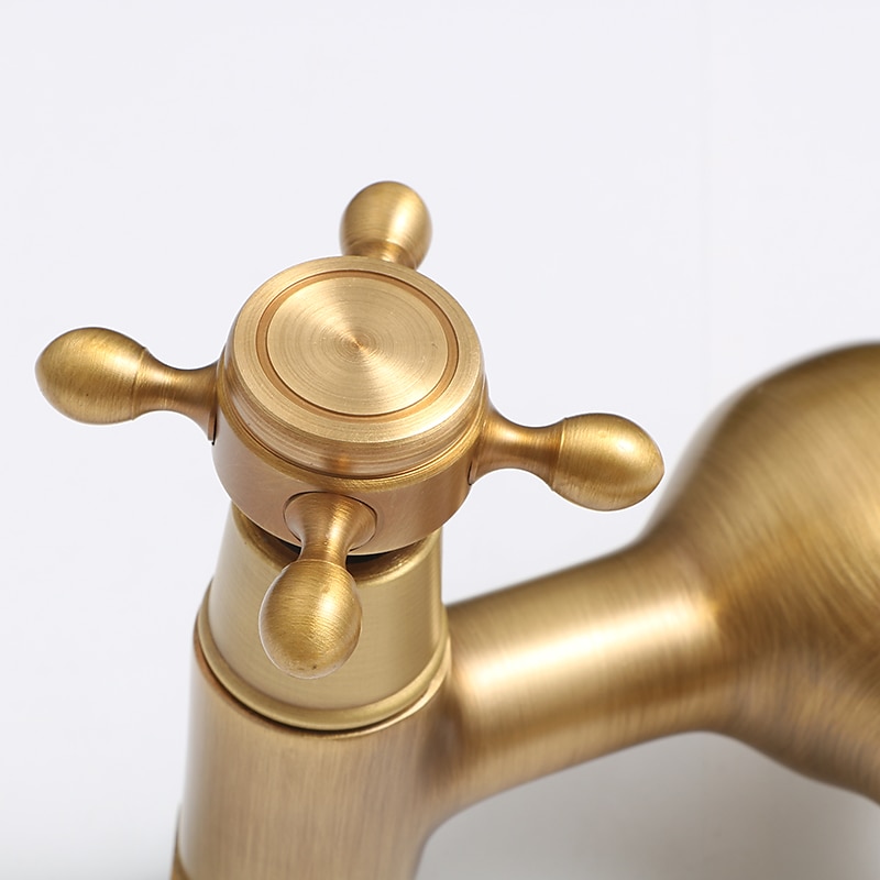 Rubinetti Per Lavello Cucina Classici Rubinetti A Parete In Ottone, Rubinetti Da Cucina Vintage Retrò A Doppia Leva Rubinetti Per Vasche Con Beccuccio Standard del 2025 a $89.99 –P15