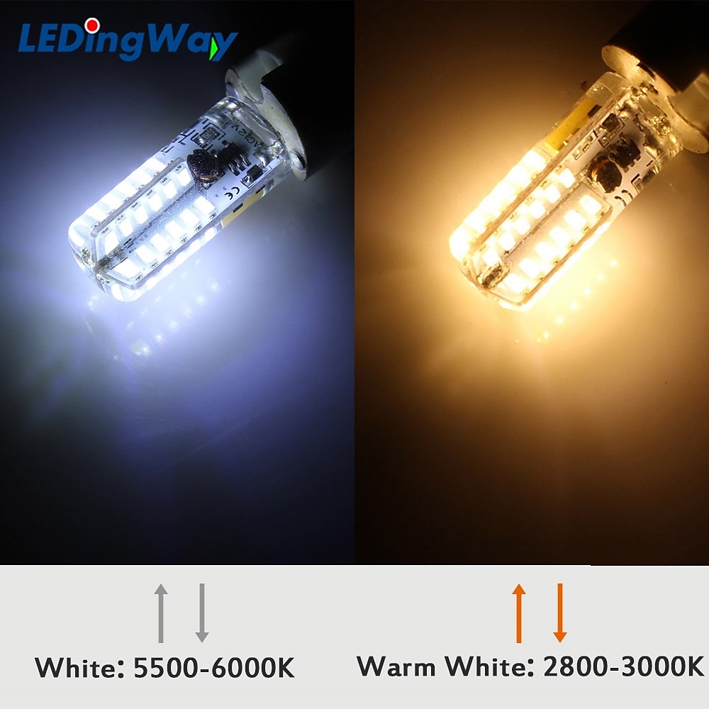G6.35 GY6.35 Bi-Pin Base LED Bulb 12V 24V 2W Daylight 6000KJC Type Halogen Replacement Bulb Not Dimmable 20W Equivalent 4-Pack 2025 - $27.99 –P1