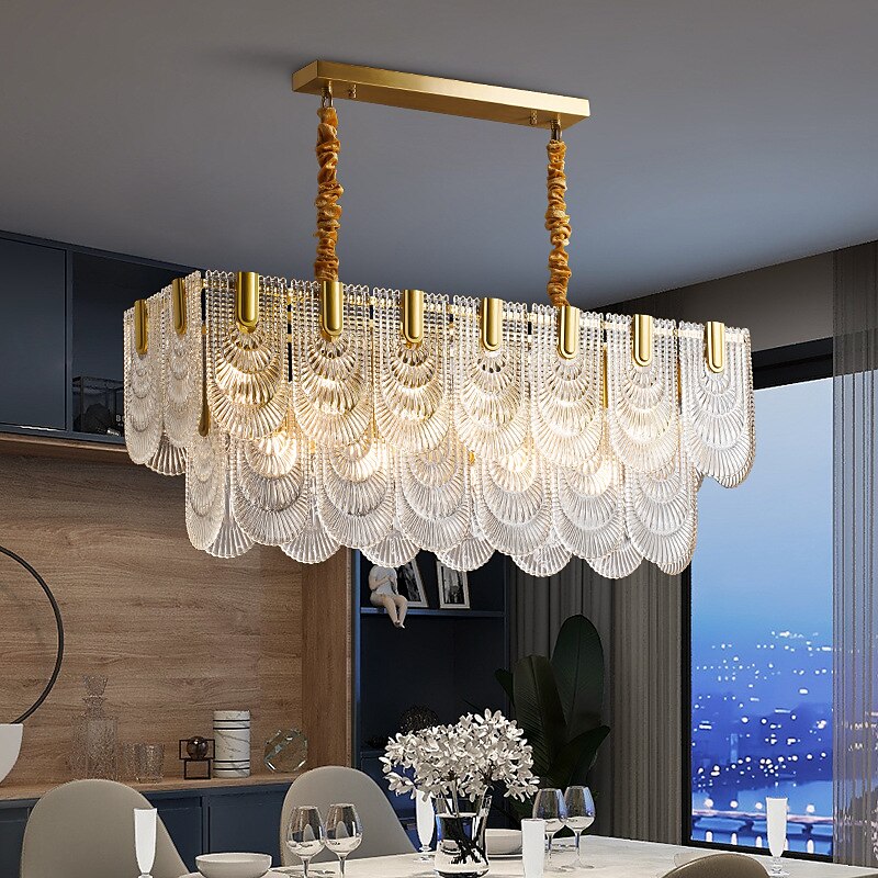 led lampada a sospensione cristallo cucina isola oro chiaro 100 cm lanterna desgin lampada a sospensione metallo elettrolitico moderno 220-240v 110-120v del 2025 a $945.89 –P8