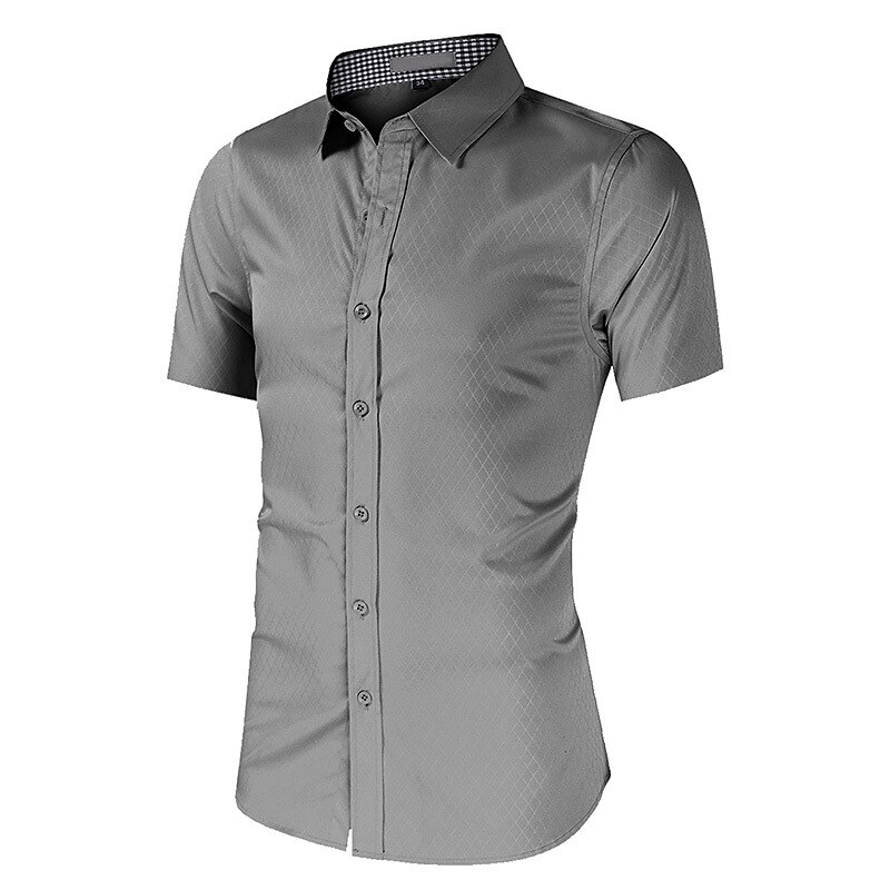 Men's Dress Shirt Plaid Shirt Collared Shirt Button Up Shirt Plaid Wedding Casual Black Blue Gray Light Blue Short Sleeve Turndown Summer Clothing Apparel Button-Down 2025 - $19.99 –P7