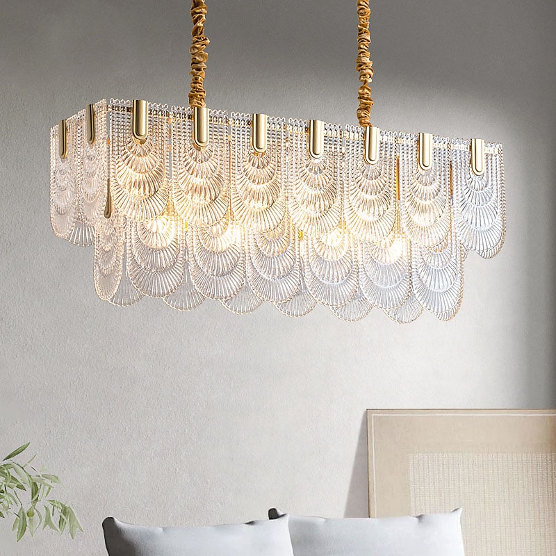 led lampada a sospensione cristallo cucina isola oro chiaro 100 cm lanterna desgin lampada a sospensione metallo elettrolitico moderno 220-240v 110-120v del 2025 a $945.89 –P6