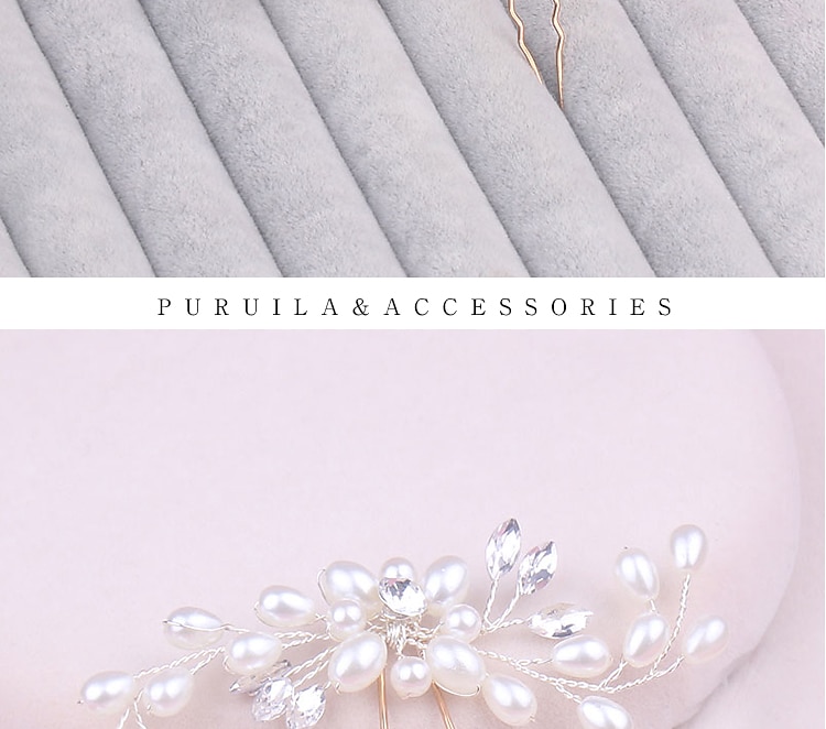 joias de casamento coreano grampo de cabelo de cristal pérola grampo de cabelo em forma de u vestido de noiva acessórios de estilo de cabelo de 2025 por $2.49 –P13