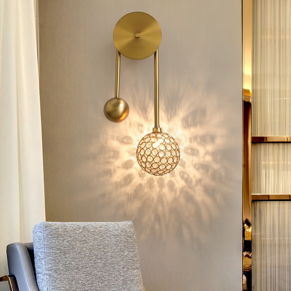 Lightinthebox LED Wall Lights Light Luxury Crystal Wall Lamp Postmodern Simple Living Room American Nordic Bedroom Bedside Stairs Background Wall Corridor Crystal Lighting G9 Light Source AC100-240V 2025 - $315.29 –P8