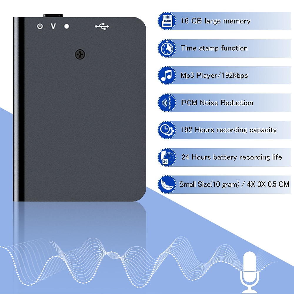 Digital Voice Recorder Q61 32GB Portable Digital Voice Recorder Recording Rechargeable Voice Activated Recorder Portable MP3 Player with Noise Reduction for Speech Meeting Learning Lectures 2025 - $46.99 –P4