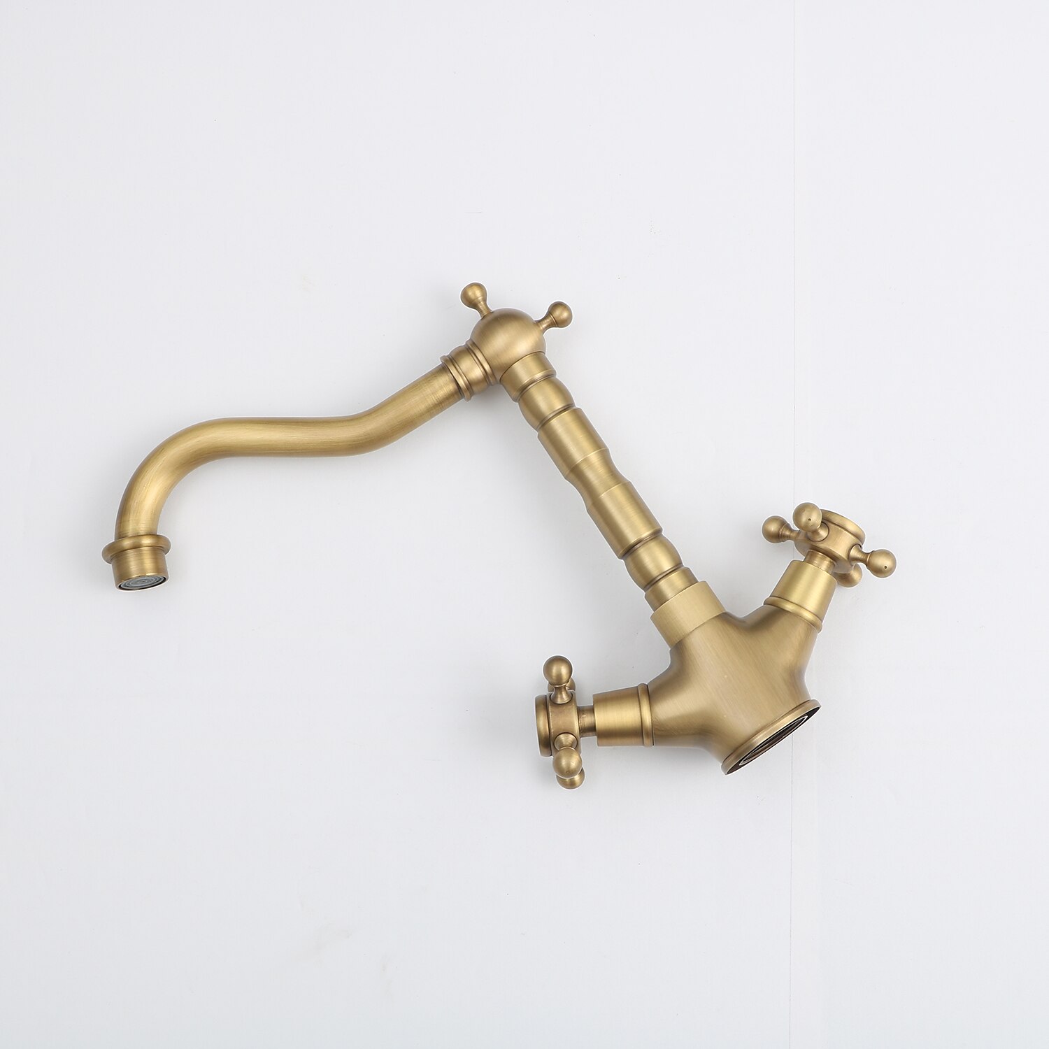 rubinetto da cucina monocomando rubinetto da cucina in ottone antico monoforo girevole / arco alto/alto, rubinetto da cucina in ottone antico/cod con linee di alimentazione / regolabile su acqua del 2025 a $80.99 –P1