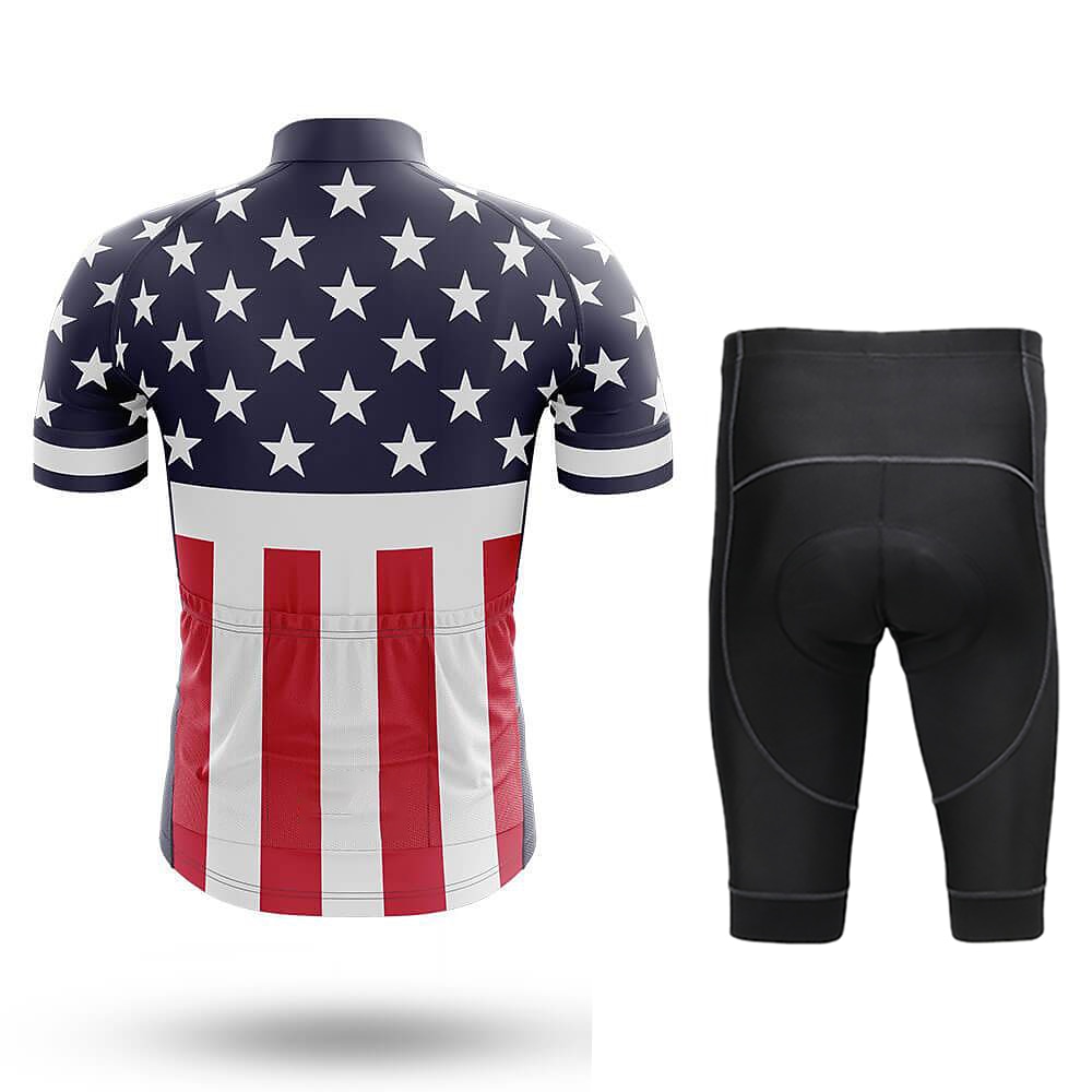 Men's Cycling Jersey with Shorts Short Sleeve Mountain Bike MTB Road Bike Cycling Summer Red Stripes American / USA Stars Funny Bike 3D Pad Quick Dry Back Pocket Moisture Wicking Breathable Spandex 2026 - $41.99 –P2