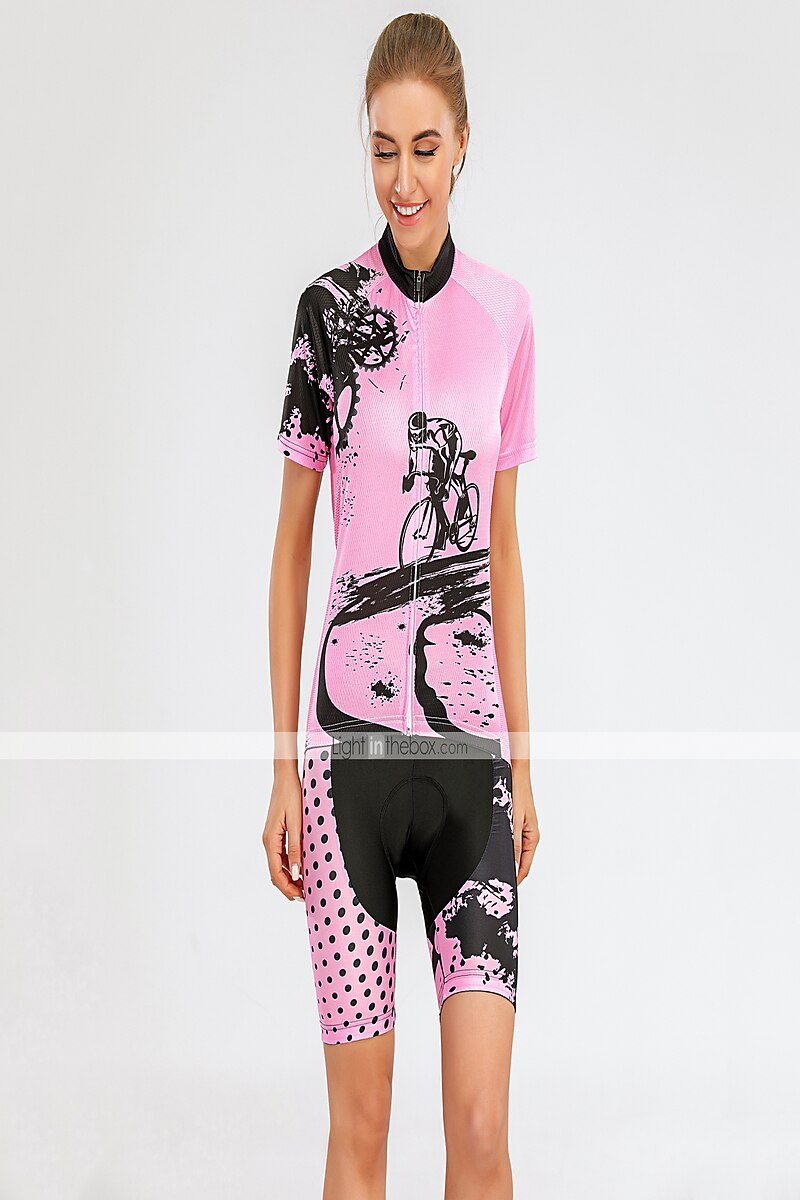 Naisten Pyöräily jersey ja shortsit Lyhythihainen Maastopyöräily Maantiepyöräily Keltainen Punainen Sininen Kuvitettu Vaihde Pyörä Hengittävä Nopea kuivuminen Ultraviolettisäteilyn kestävä Spandex 2025 - $33.59 –P13