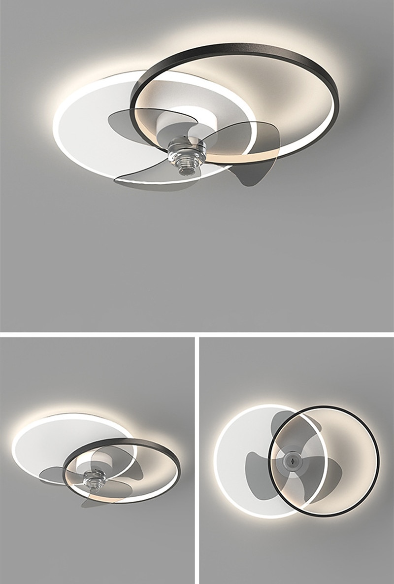 LED Ceiling Fan Light Bedroom Fan Lamp Nordic Ceiling Fan Lamp Modern Simple Room Ceiling Lamp With Silent Fan Lamp 2025 - $273.49 –P7