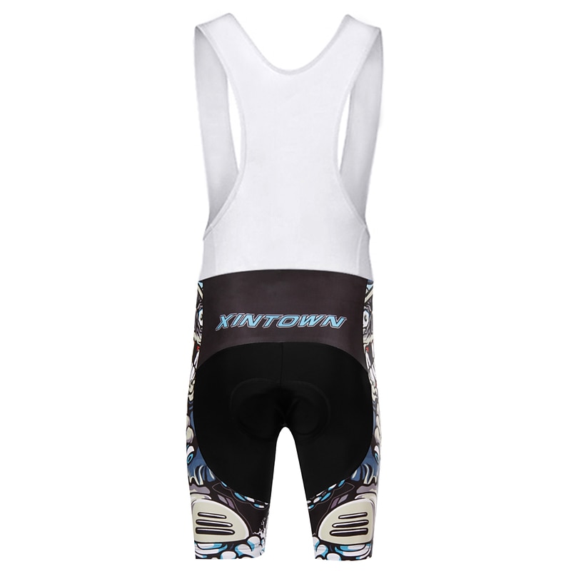 Męskie Koszulka i szorty z szelkami na rower Zestaw koszulek rowerowych Krótki rękaw Kolarstwo górskie Kolarstwie szosowym Lato Wiosna Zima Czarny Niebieski Miętowy Wzory Śmieszne Rower Wkładka 3D 2026 - $49.99 –P12