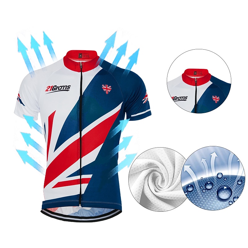 Bărbați Jersey de ciclism Cu model UK Steag Național Manșon scurt Bicicletă Jerseu Topuri cu 3 buzunare spate Ciclism montan Ciclism stradal Rezistent la UV Uscare rapidă Înapoi de buzunar 2025 - $29.99 –P4
