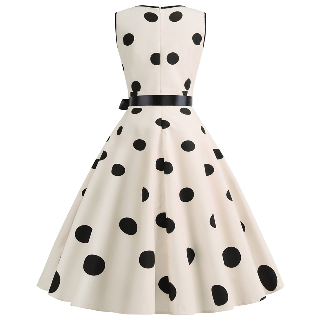 robe rockabilly femme a-ligne à pois robe swing robe évasée avec accessoires ensemble années 1950 années 60 rétro vintage avec bandeau foulard en mousseline de soie boucles d'oreilles lunettes oeil de 2025 ? $32.99 –P8