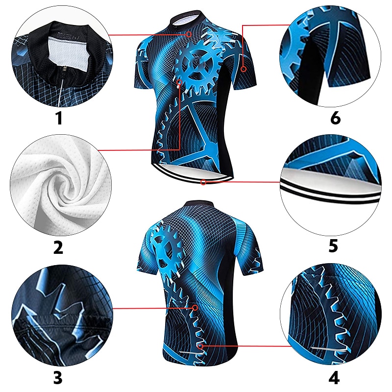 21Grams Herren Radtrikot mit Radhose fahrradbekleidung set Kurzarm MTB Mountain Rennrad Grün Schwarz Grau Ausrüstung Fahhrad Sportkleidung 3D-Pad Atmungsaktiv Rasche Trocknung 2026 - $43.99 –P3