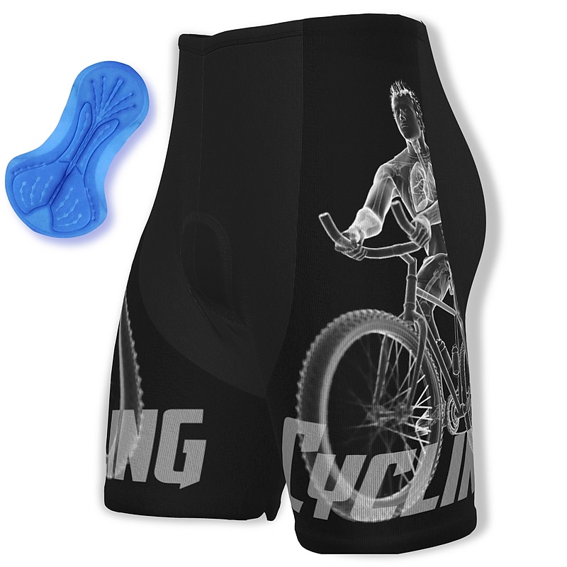 Voor heren Fietsbroek voor op de weg Fietsbroek Gevoerde wielrenshorts Fietsen Short / Broekje Gewatteerde shorts Bergracen Wegwielrennen Sport Grafisch 3D-pad Fietsen Ademend Sneldrogend Zwart Wit 2025 - $25.99 –P15