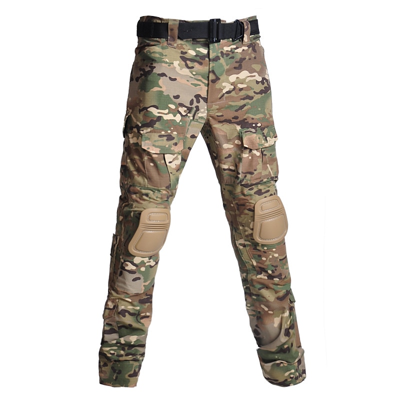 Per uomo Pantaloni mimetici da caccia Pantaloni tattici con ginocchiere Ripstop Antivento Traspirante Multi-tasca Inverno Autunno Camouflage Cotone Pantaloni per Caccia Militare Addestramento Pitone del 2025 a $52.99 -P9
