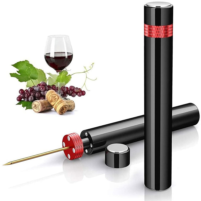 Air Pump Wine Bottle Opener Safe Portable Stainless Steel Pin Cork Remover Air Pressure Corkscrew Kitchen Tools Bar Accessories 2025 - $28.99 –P1