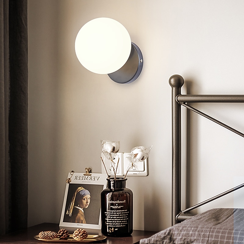 Lightinthebox applique da parete a led opaco moderno stile nordico lampade da parete applique da parete a led soggiorno sala da pranzo applique da parete in vetro 110-240 v del 2025 a $56.99 –P2