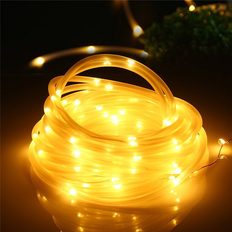 Solar Rope Lights Outdoor Waterproof  7M 12M 22m LED Lamps 50 100 Leds 200 Leds Rope Tube String Lights Fairy Holiday  Party Solar Garden Light 2026 - $14.99 –P4