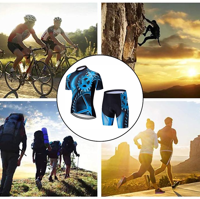 21Grams Herren Radtrikot mit Radhose fahrradbekleidung set Kurzarm MTB Mountain Rennrad Grün Schwarz Grau Ausrüstung Fahhrad Sportkleidung 3D-Pad Atmungsaktiv Rasche Trocknung 2026 - $43.99 –P13
