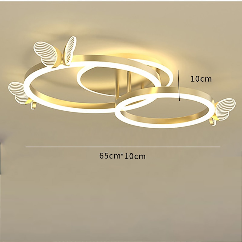 led φωτιστικό οροφής 45 cm με ρυθμιζόμενο κύκλο σχεδίασης χωνευτά φώτα στερέωσης ακρυλικό καλλιτεχνικό στυλ μοντέρνο στυλ χρυσό σκανδιναβικό στυλ πεταλούδα 220-240v 2025 - $298.67 –P6