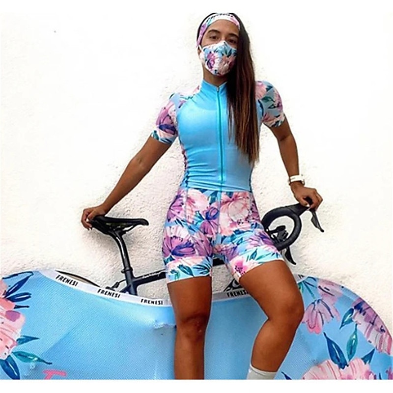 Dam Kortärmad Cykeltröja med shorts Triathlondräkt Sommar Polyester Svart / Guld Svart / Orange Röd / Silver Cykel Träningsdräkter Andningsfunktion Snabb tork Bakficka Svettavvisande sporter / Sport 2025 - $44.99 –P11
