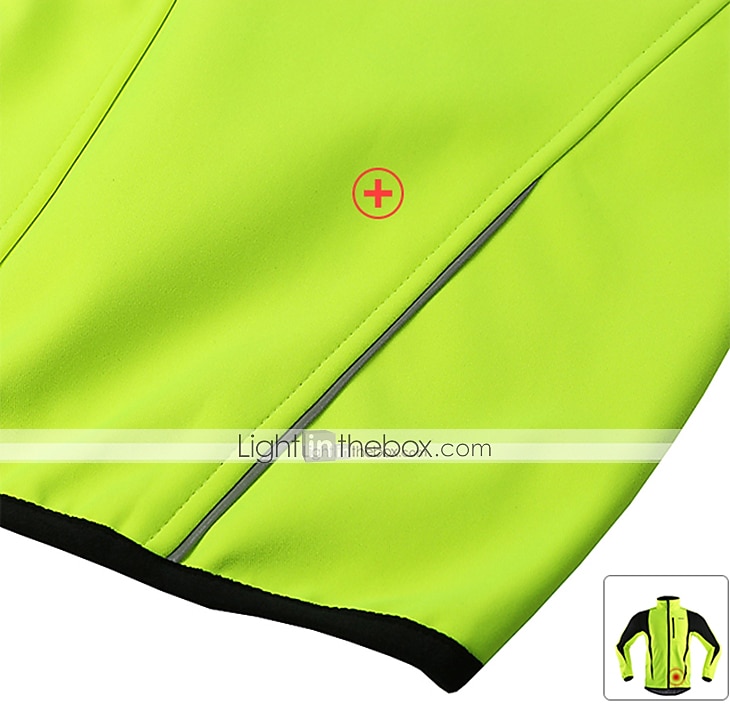 Arsuxeo Herre Sykkeljakke Sykkel Jakke / Sommer Fleecejakker / Fleecer / Topper Vindtett, Hold Varm, Pustende Stribe Polyester, Spandex, Fleece Vinter Oransje / Rød / Lys Grønn Veisykling Komfortabel 2025 - $41.99 –P8
