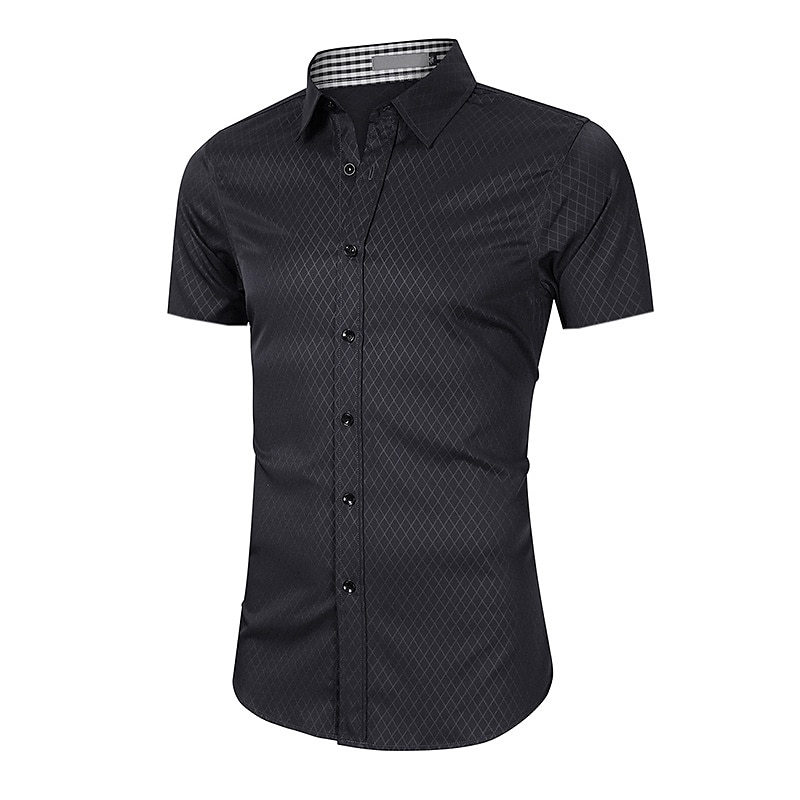 Men's Dress Shirt Plaid Shirt Collared Shirt Button Up Shirt Plaid Wedding Casual Black Blue Gray Light Blue Short Sleeve Turndown Summer Clothing Apparel Button-Down 2025 - $19.99 –P10