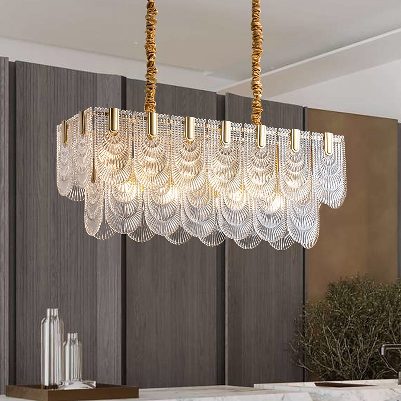led lampada a sospensione cristallo cucina isola oro chiaro 100 cm lanterna desgin lampada a sospensione metallo elettrolitico moderno 220-240v 110-120v del 2025 a $945.89 –P4