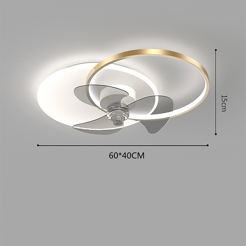 LED Ceiling Fan Light Bedroom Fan Lamp Nordic Ceiling Fan Lamp Modern Simple Room Ceiling Lamp With Silent Fan Lamp 2025 - $273.49 –P15