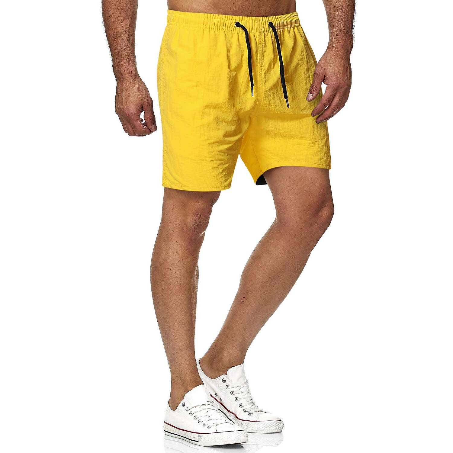 Herr Boardshorts Badshorts Beach Shorts Snörning Elastisk midja Mönster Ensfärgat Mönster Snabb tork Utomhus Knelängd Dagligen Strand Hawaiisk Chino Gräsgrön Svart Microelastisk 2025 - $15.99 -P9