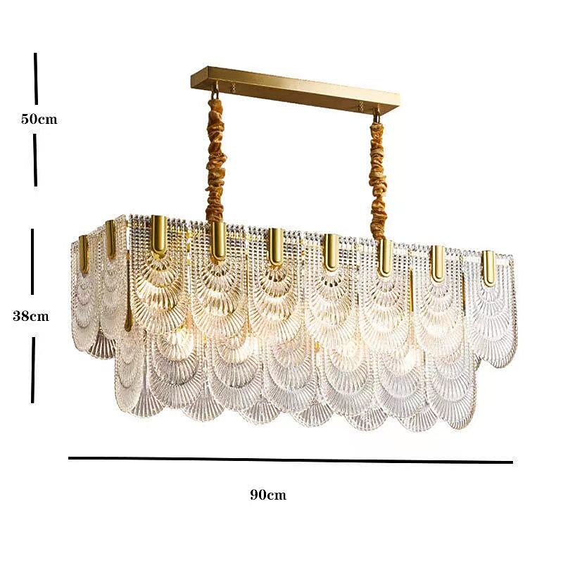 led lampada a sospensione cristallo cucina isola oro chiaro 100 cm lanterna desgin lampada a sospensione metallo elettrolitico moderno 220-240v 110-120v del 2025 a $945.89 –P2