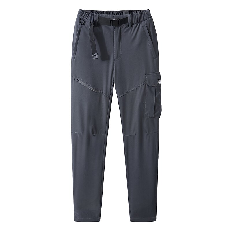 Herren Wasserdichte Wanderhose Fleece-gefütterte Hose Softshellhosen Winter Außen Regular Fit warm Fleece-Futter Abnehmbares Vlies Atmungsaktiv Hosen / Regenhose Unten Dunkelgrau Schwarz / Orange 2025 - $55.99 –P2