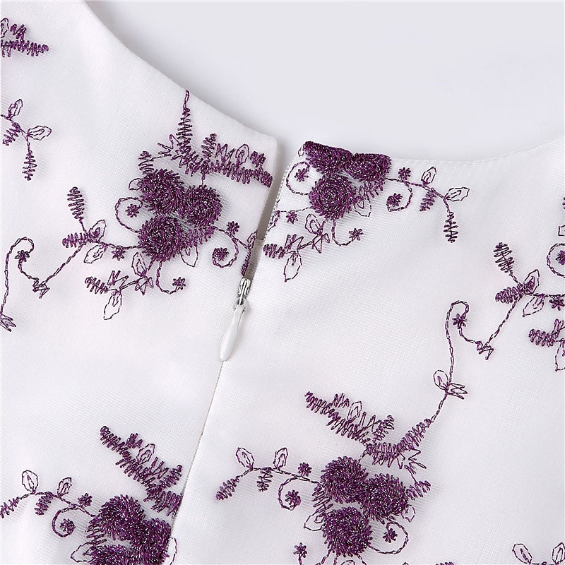 Kids Girls' Dress Floral Sleeveless Party Embroidered Lace Trims Bow Cute Cotton Knee-length Skater Dress Summer 3-10 Years Pink Dusty Rose Red 2025 - $39.99 –P10