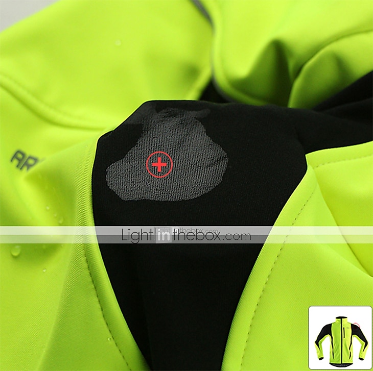 Arsuxeo Herre Sykkeljakke Sykkel Jakke / Sommer Fleecejakker / Fleecer / Topper Vindtett, Hold Varm, Pustende Stribe Polyester, Spandex, Fleece Vinter Oransje / Rød / Lys Grønn Veisykling Komfortabel 2025 - $41.99 –P13