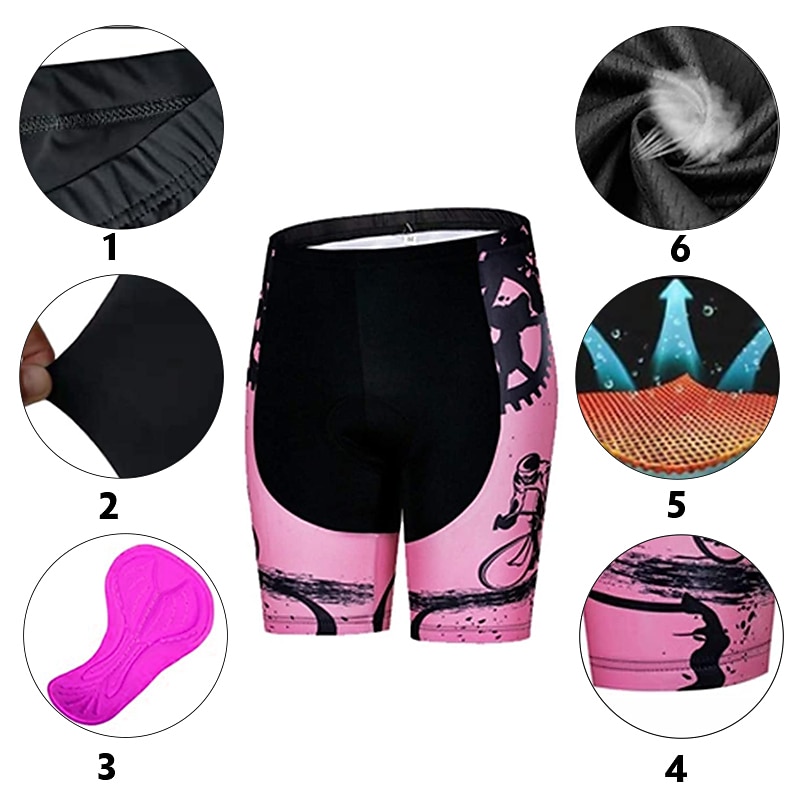 Naisten Pyöräily jersey ja shortsit Lyhythihainen Maastopyöräily Maantiepyöräily Keltainen Punainen Sininen Kuvitettu Vaihde Pyörä Hengittävä Nopea kuivuminen Ultraviolettisäteilyn kestävä Spandex 2025 - $33.59 –P4