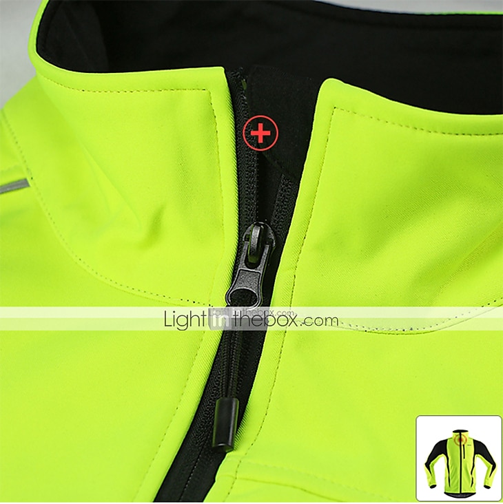 Arsuxeo Herre Sykkeljakke Sykkel Jakke / Sommer Fleecejakker / Fleecer / Topper Vindtett, Hold Varm, Pustende Stribe Polyester, Spandex, Fleece Vinter Oransje / Rød / Lys Grønn Veisykling Komfortabel 2025 - $41.99 –P11