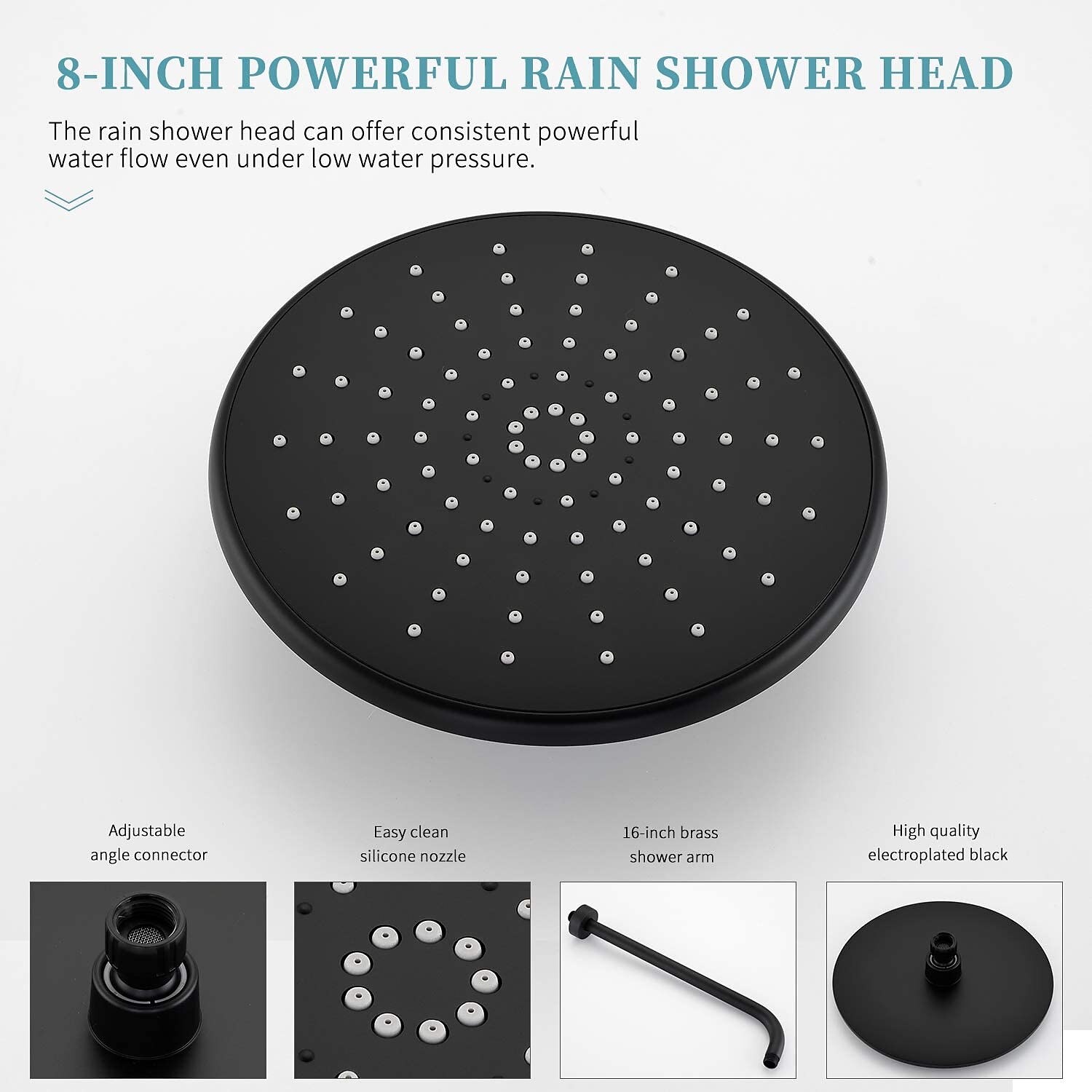 Shower Faucet,Shower Faucet Set Rainfall Shower Contemporary Painted Finishes Mount Inside Ceramic Valve Bath Shower Mixer Taps 2025 - $242.99 –P5