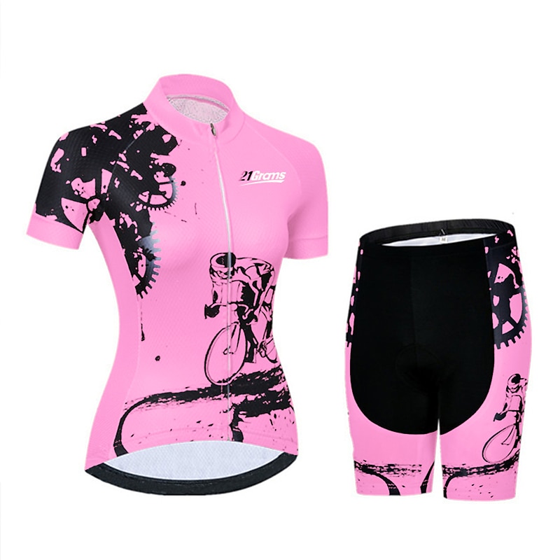 Mujer Maillot de Ciclismo con Culotte Manga Corta MTB Bicicleta Montaña Ciclismo Carretera Amarillo Rosa Azul Equipo Bicicleta Licra Deportes Ropa 2026 - $43.99 –P2