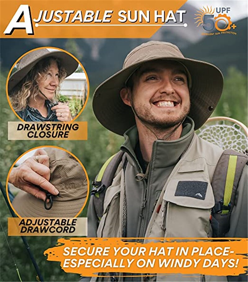 Hat Sun Hat Fishing Hat UPF50+ UV Protection Breathable for Polyester Summer 2026 - $19.99 –P4