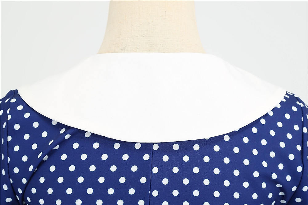 Retro Vintage 1950s Rockabilly Knee Length Dress Swing Dress Flare Dress Normal Polka Dot A-Line V Neck Fancy Dress Women's Carnival New Year Masquerade Daily Wear Tea Party Retro Theme Party Adults' 2026 - $34.99 –P2