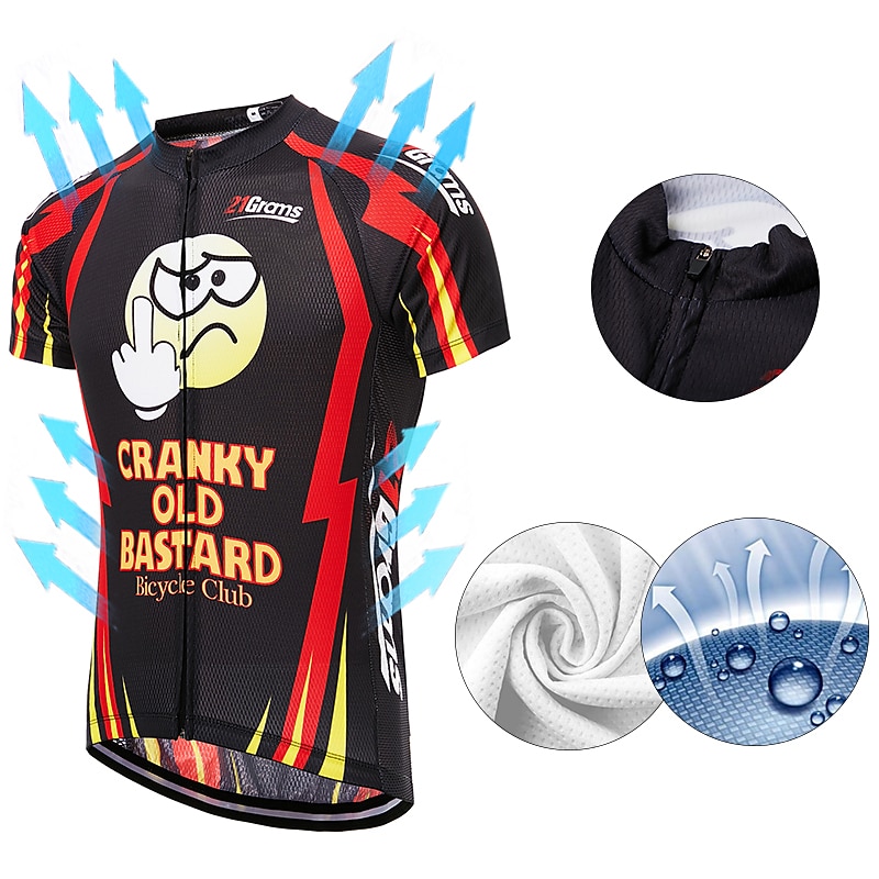 Miesten Pyöräily jersey Kuviollinen Uutuudet Hauska Lyhythihainen Pyörä Villapusero Topit 3 takataskulla Maastopyöräily Maantiepyöräily UV-vastustuskykyinen Nopea kuivuminen Takatasku Kosteuden 2025 - $29.99 –P5