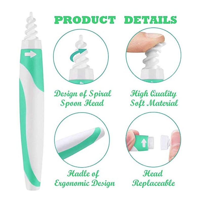 Ear Wax Removal Tool Ear Wax Remover Silicone Ear Cleaner Safe Soft Spiral Smart Reusable Ear Picker Clean Kit Catcher 15 Replacement Tips for Adults  Humans 2025 - $12.99 –P7