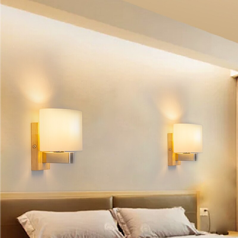 lightinthebox led aplice mat modern stil nordic aplice aplice led perete dormitor sufragerie lemn/bambus perete 110-240 v 2025 - $66.99 –P3
