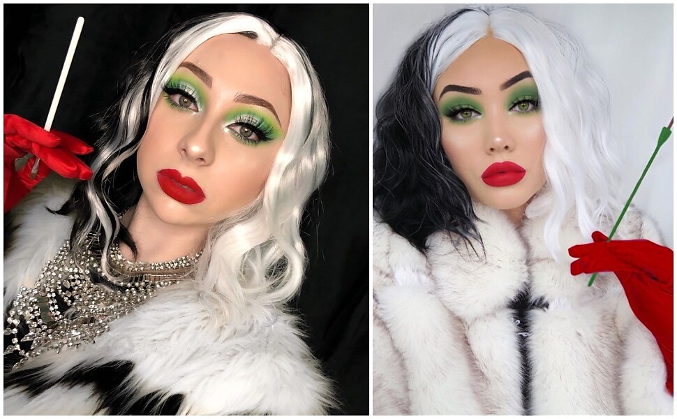 perruque de sorcière/sorcier perruque de cosplay perruque bouclée blanc / noir a1 a2 a3 a4 cheveux synthétiques design à la mode pour femme noir perruques d'Halloween de 2025 ? $23.99 –P5