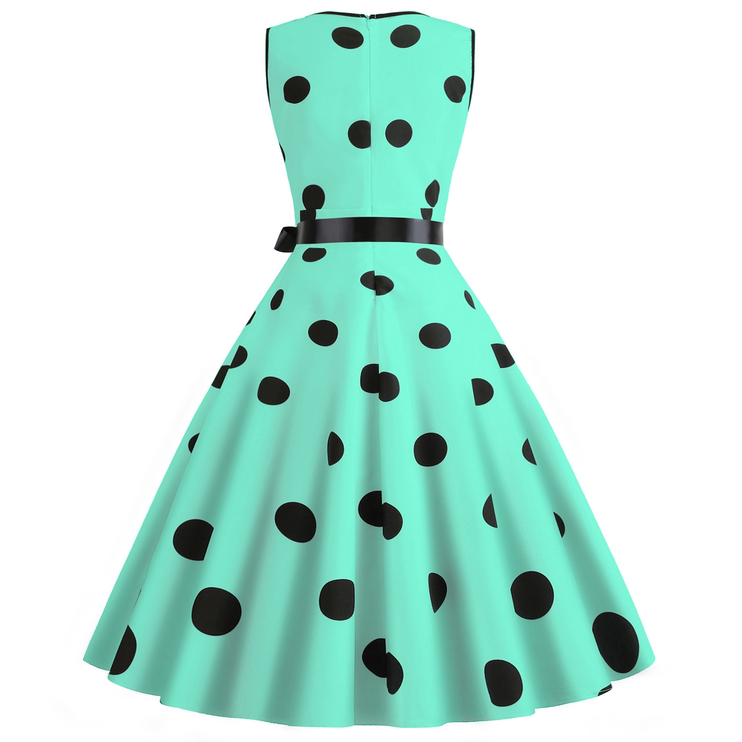 robe rockabilly femme a-ligne à pois robe swing robe évasée avec accessoires ensemble années 1950 années 60 rétro vintage avec bandeau foulard en mousseline de soie boucles d'oreilles lunettes oeil de 2025 ? $32.99 –P6