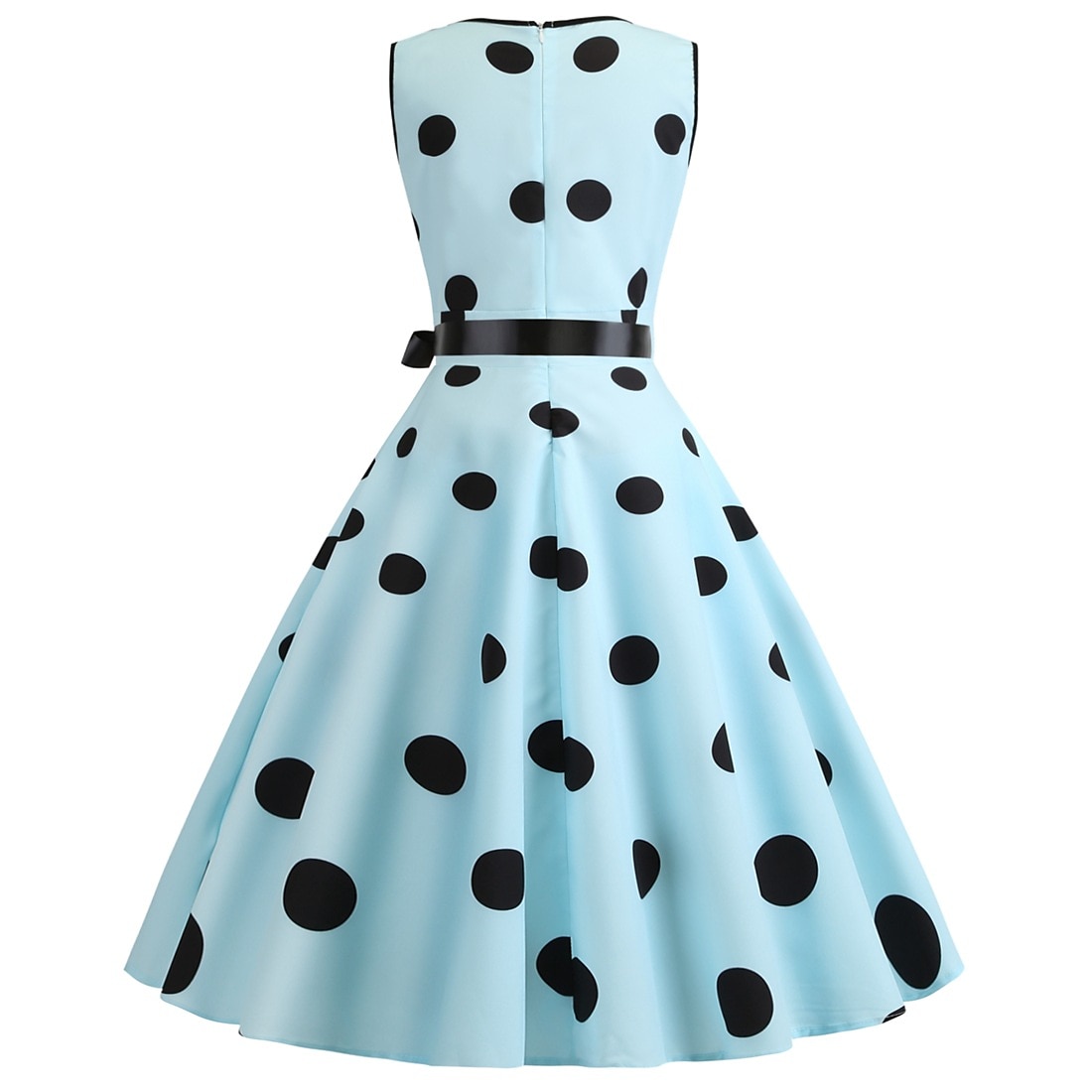robe rockabilly femme a-ligne à pois robe swing robe évasée avec accessoires ensemble années 1950 années 60 rétro vintage avec bandeau foulard en mousseline de soie boucles d'oreilles lunettes oeil de 2025 ? $32.99 –P10