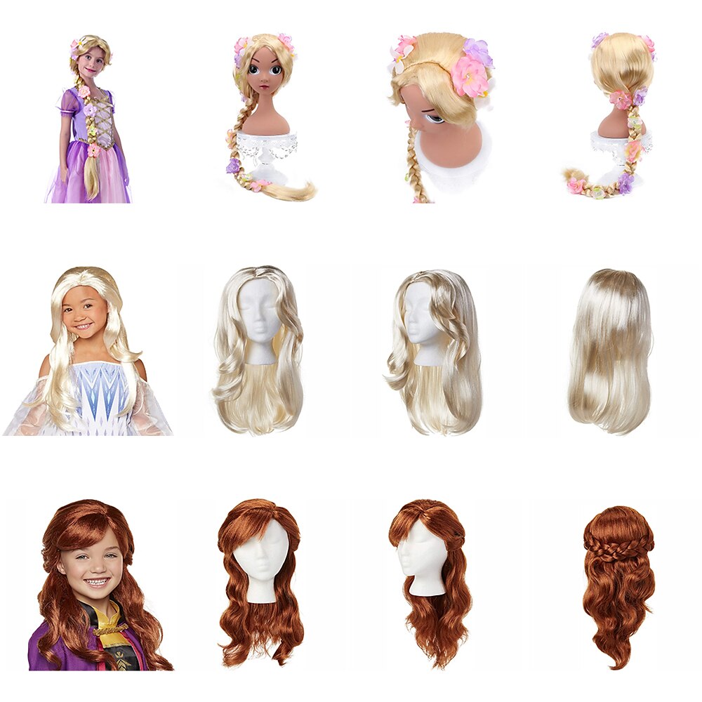 Princess Red Wigs For Women Cosplay Wig Curly Bob Wig Dark Brown Light Blonde Orange Red Blonde Synthetic Hair Women's Red / Daily (No Accessories Only Wigs) Halloween Wigs 2025 - $19.99 –P2