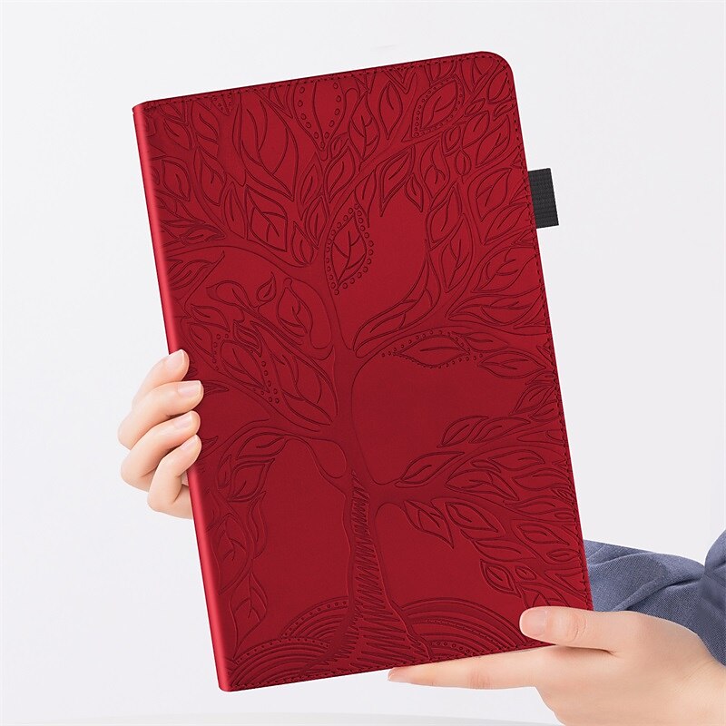 Embossed Tree Pattern Leather Case For Apple iPad Pro iPad Air 5th 4th iPad 9th 8th 7th iPad mini 6th 5th 4th Magnetic Flip Folio Stand Case Auto Wake Sleep with Card Slots Pencil Holder 2025 - $29.99 –P7